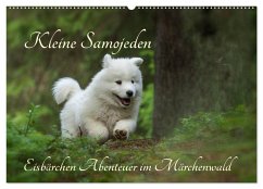 Kleine Samojeden - Eisbärchen Abenteuer im Märchenwald (Wandkalender 2025 DIN A2 quer), CALVENDO Monatskalender