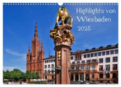 Highlights von Wiesbaden (Wandkalender 2025 DIN A3 quer), CALVENDO Monatskalender - Calvendo;Bodenstaff, Petrus