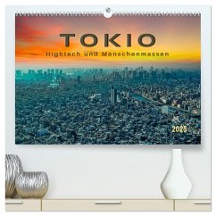 Tokio - Hightech und Menschenmassen (hochwertiger Premium Wandkalender 2025 DIN A2 quer), Kunstdruck in Hochglanz