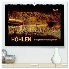 Höhlen, Stalaktiten und Stalagmiten (hochwertiger Premium Wandkalender 2025 DIN A2 quer), Kunstdruck in Hochglanz