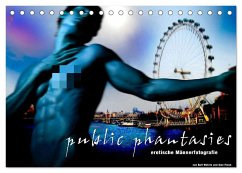 public phantasies - erotische Männerfotografie (Tischkalender 2025 DIN A5 quer), CALVENDO Monatskalender