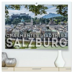 Charmantes Stadtherz SALZBURG (hochwertiger Premium Wandkalender 2025 DIN A2 quer), Kunstdruck in Hochglanz