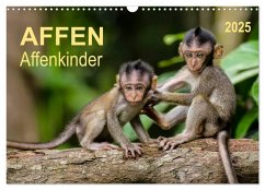 Affen - Affenkinder (Wandkalender 2025 DIN A3 quer), CALVENDO Monatskalender - Calvendo;Roder, Peter