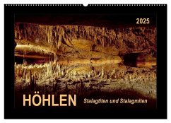 Höhlen, Stalaktiten und Stalagmiten (Wandkalender 2025 DIN A2 quer), CALVENDO Monatskalender