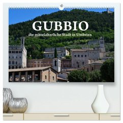 Gubbio - die mittelalterliche Stadt in Umbrien (hochwertiger Premium Wandkalender 2025 DIN A2 quer), Kunstdruck in Hochglanz