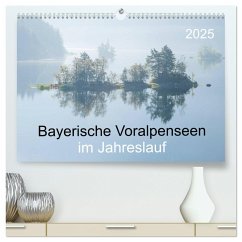 Bayerische Voralpenseen im Jahreslauf (hochwertiger Premium Wandkalender 2025 DIN A2 quer), Kunstdruck in Hochglanz