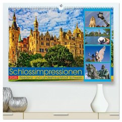 Schloss Impressionen - Residenz- und Landeshauptstadt Schwerin (hochwertiger Premium Wandkalender 2025 DIN A2 quer), Kunstdruck in Hochglanz