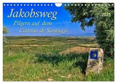 Jakobsweg - pilgern auf dem Camino de Santiago (Wandkalender 2025 DIN A4 quer), CALVENDO Monatskalender - Calvendo;Roder, Peter