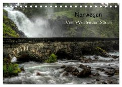 Norwegen - Vom Westen zum Süden (Tischkalender 2025 DIN A5 quer), CALVENDO Monatskalender