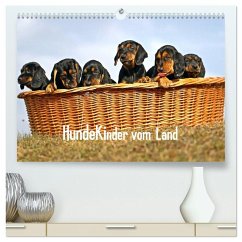 Hundekinder vom Land (hochwertiger Premium Wandkalender 2025 DIN A2 quer), Kunstdruck in Hochglanz