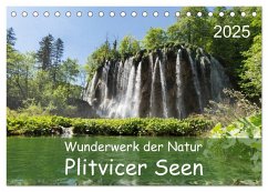 Wunderwerk der Natur: Plitvicer Seen (Tischkalender 2025 DIN A5 quer), CALVENDO Monatskalender
