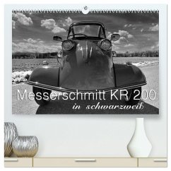 Messerschmitt KR 200 in schwarzweiß (hochwertiger Premium Wandkalender 2025 DIN A2 quer), Kunstdruck in Hochglanz