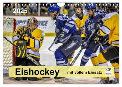 Mit vollem Einsatz - Eishockey (Wandkalender 2025 DIN A4 quer), CALVENDO Monatskalender