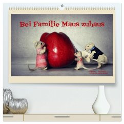 Bei Familie Maus zuhaus (hochwertiger Premium Wandkalender 2025 DIN A2 quer), Kunstdruck in Hochglanz - Calvendo;Hain, Heike Hultsch, Sarah