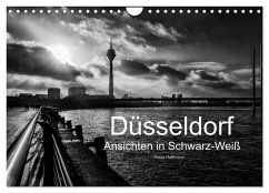 Düsseldorf Ansichten in Schwarz-Weiß (Wandkalender 2025 DIN A4 quer), CALVENDO Monatskalender