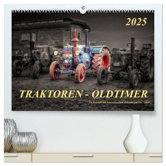 Traktoren - Oldtimer (hochwertiger Premium Wandkalender 2025 DIN A2 quer), Kunstdruck in Hochglanz