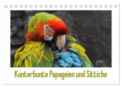 Kunterbunte Papageien und Sittiche (Tischkalender 2025 DIN A5 quer), CALVENDO Monatskalender - Calvendo;Beuck, Angelika