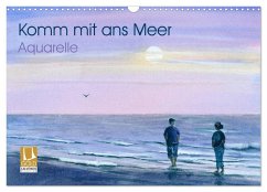 Komm mit ans Meer ¿ Aquarelle (Wandkalender 2025 DIN A3 quer), CALVENDO Monatskalender