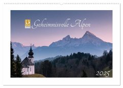 Geheimnisvolle Alpen (Wandkalender 2025 DIN A2 quer), CALVENDO Monatskalender
