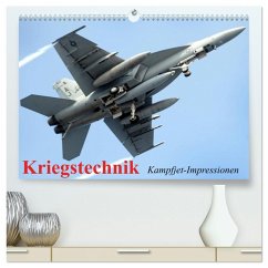 Kriegstechnik. Kampfjet-Impressionen (hochwertiger Premium Wandkalender 2025 DIN A2 quer), Kunstdruck in Hochglanz - Calvendo;Stanzer, Elisabeth