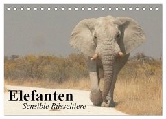Elefanten. Sensible Rüsseltiere (Tischkalender 2025 DIN A5 quer), CALVENDO Monatskalender