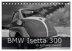 BMW Isetta 300 in schwarzweiß (Tischkalender 2025 DIN A5 quer), CALVENDO Monatskalender - Calvendo;Laue, Ingo