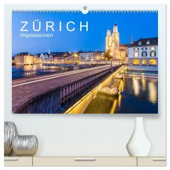 Z Ü R I C H Impressionen (hochwertiger Premium Wandkalender 2025 DIN A2 quer), Kunstdruck in Hochglanz