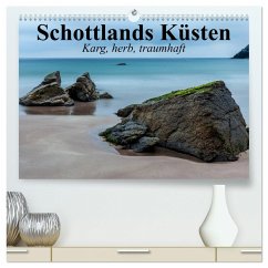 Schottlands Küsten. Karg, herb, traumhaft (hochwertiger Premium Wandkalender 2025 DIN A2 quer), Kunstdruck in Hochglanz
