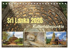 Sri Lanka 2025 Kulturhöhepunkte (Tischkalender 2025 DIN A5 quer), CALVENDO Monatskalender