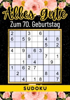 70 Geburtstag Geschenk   Alles Gute zum 70. Geburtstag - Sudoku