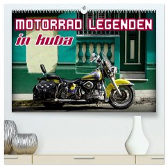 Motorrad Legenden in Kuba (hochwertiger Premium Wandkalender 2025 DIN A2 quer), Kunstdruck in Hochglanz