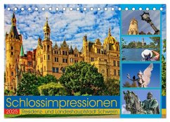 Schloss Impressionen - Residenz- und Landeshauptstadt Schwerin (Tischkalender 2025 DIN A5 quer), CALVENDO Monatskalender - Calvendo;Felix, Holger