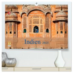 Indien 2025 Tempel, Tiger und Paläste (hochwertiger Premium Wandkalender 2025 DIN A2 quer), Kunstdruck in Hochglanz