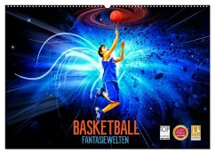 Basketball Fantasiewelten (Wandkalender 2025 DIN A2 quer), CALVENDO Monatskalender