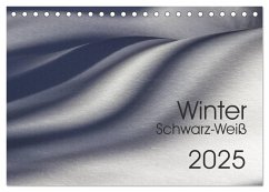 Winter Schwarz-Weiß (Tischkalender 2025 DIN A5 quer), CALVENDO Monatskalender