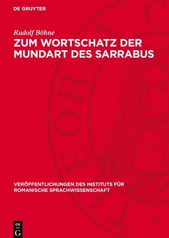 Cover Zum Wortschatz der Mundart des Sarrabus