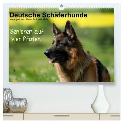 Deutsche Schäferhunde - Senioren auf vier Pfoten (hochwertiger Premium Wandkalender 2025 DIN A2 quer), Kunstdruck in Hochglanz - Calvendo;Schiller, Petra