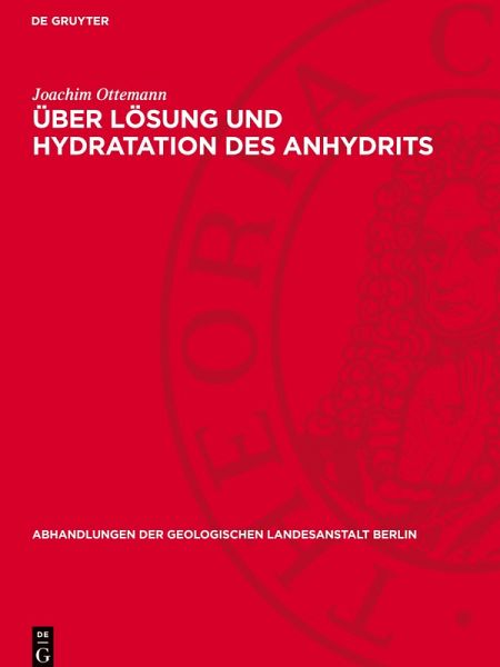 Über Lösung und Hydratation des Anhydrits Über Lösung und Hydratation des Anhydrits