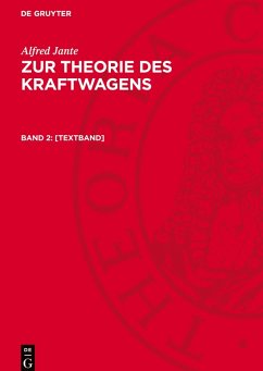 Cover Zur Theorie des Kraftwagens, Band 2, [Textband]