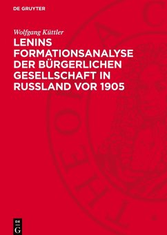 Cover Lenins Formationsanalyse der bürgerlichen Gesellschaft in Rußland vor 1905
