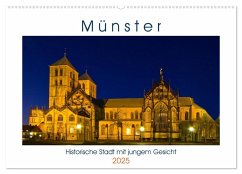 Münster - Historische Stadt mit jungem Gesicht (Wandkalender 2025 DIN A2 quer), CALVENDO Monatskalender