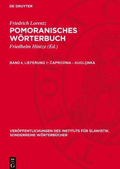 Pomoranisches Wörterbuch, Band 4, Lieferung 1, ¿aprov¿ina ¿ kuolo¿nka - Lorentz, Friedrich