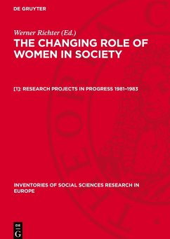 Cover The Changing Role of Women in Society, [1], Research Projects in Progress 1981-1983