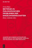 Beiträge zu philosophischen Problemen der Einzelwissenschaften Beiträge zu philosophischen Problemen der Einzelwissenschaften