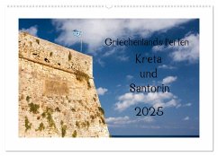 Griechenlands Perlen Kreta und Santorin (Wandkalender 2025 DIN A2 quer), CALVENDO Monatskalender