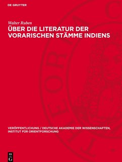 Cover Über die Literatur der vorarischen Stämme Indiens