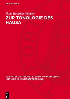 Zur Tonologie des Hausa - Wängler, Hans-Heinrich