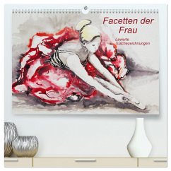Facetten der Frau - Lavierte Tuschezeichnungen (hochwertiger Premium Wandkalender 2025 DIN A2 quer), Kunstdruck in Hochglanz - Calvendo;Harmgart, Sigrid