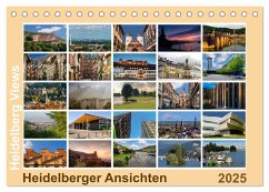 Heidelberg Views - Heidelberger Ansichten (Tischkalender 2025 DIN A5 quer), CALVENDO Monatskalender