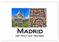 Madrid eine Stadt zum Verlieben (Wandkalender 2025 DIN A3 quer), CALVENDO Monatskalender - Calvendo;M.Polok